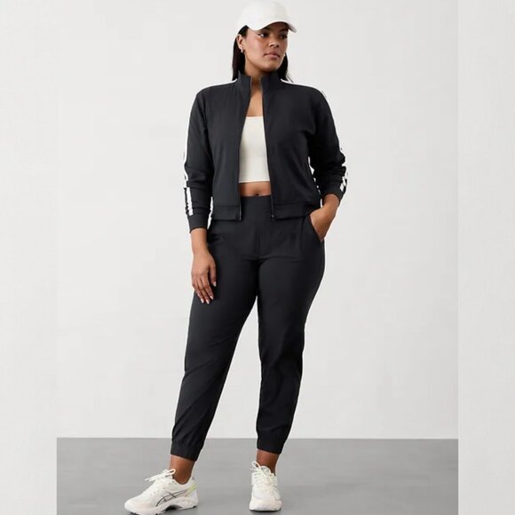 NWOT Athleta Brooklyn Women's Lined Black Jogger Pants 6 Warm Lined Lightweight - Picture 4 of 12